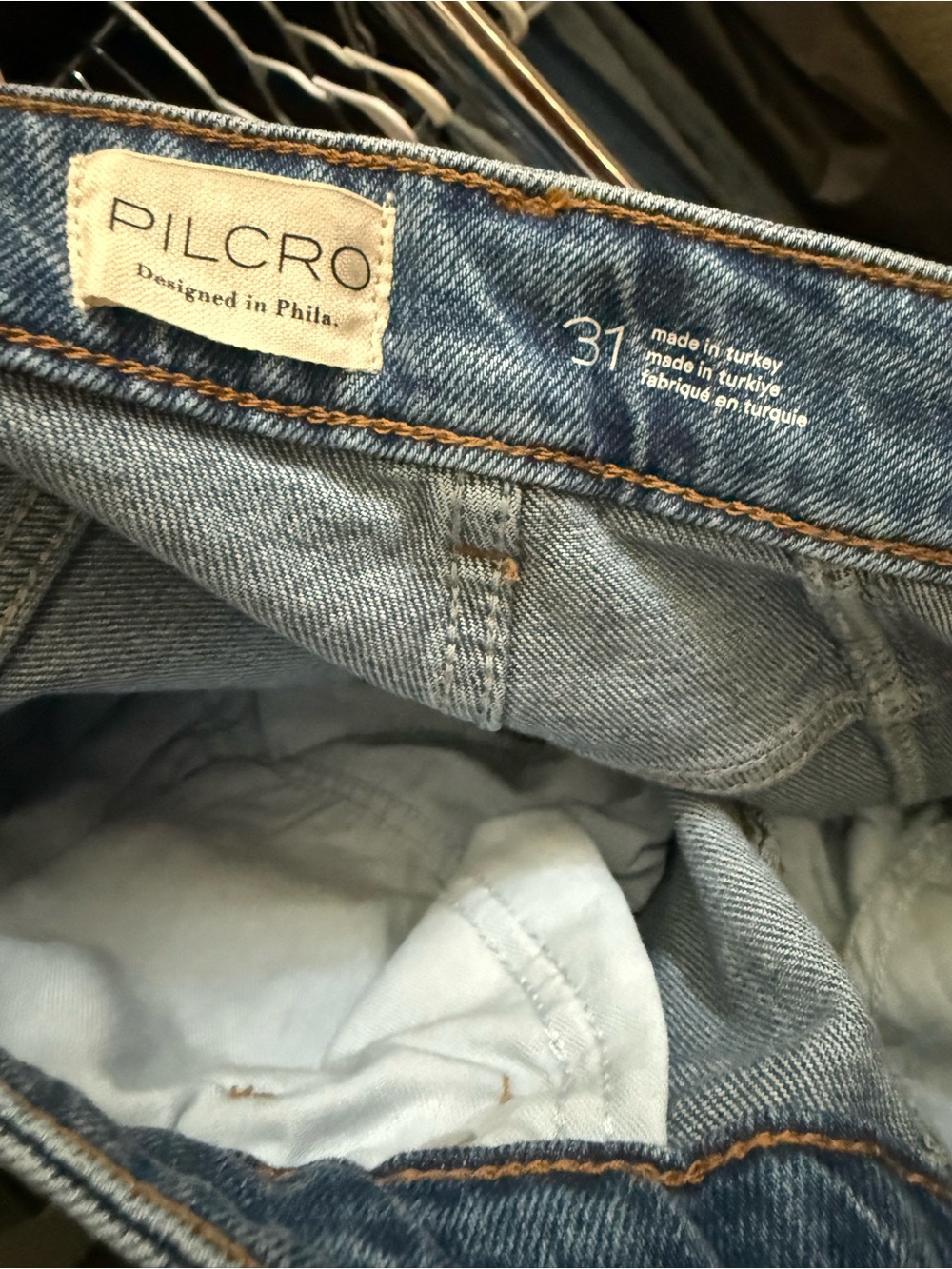 Pilcro Anthropologie Vintage High Rise Straight Leg Jeans Size 31 NWT - Picture 4 of 15